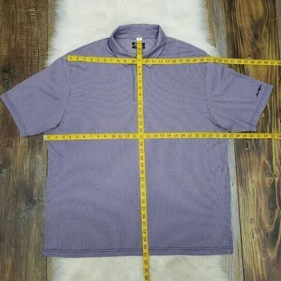 Ben Hogan Performance Polo Golf Shirt 2XL XXL Short Sleeve Purple Print - Picture 9 of 9